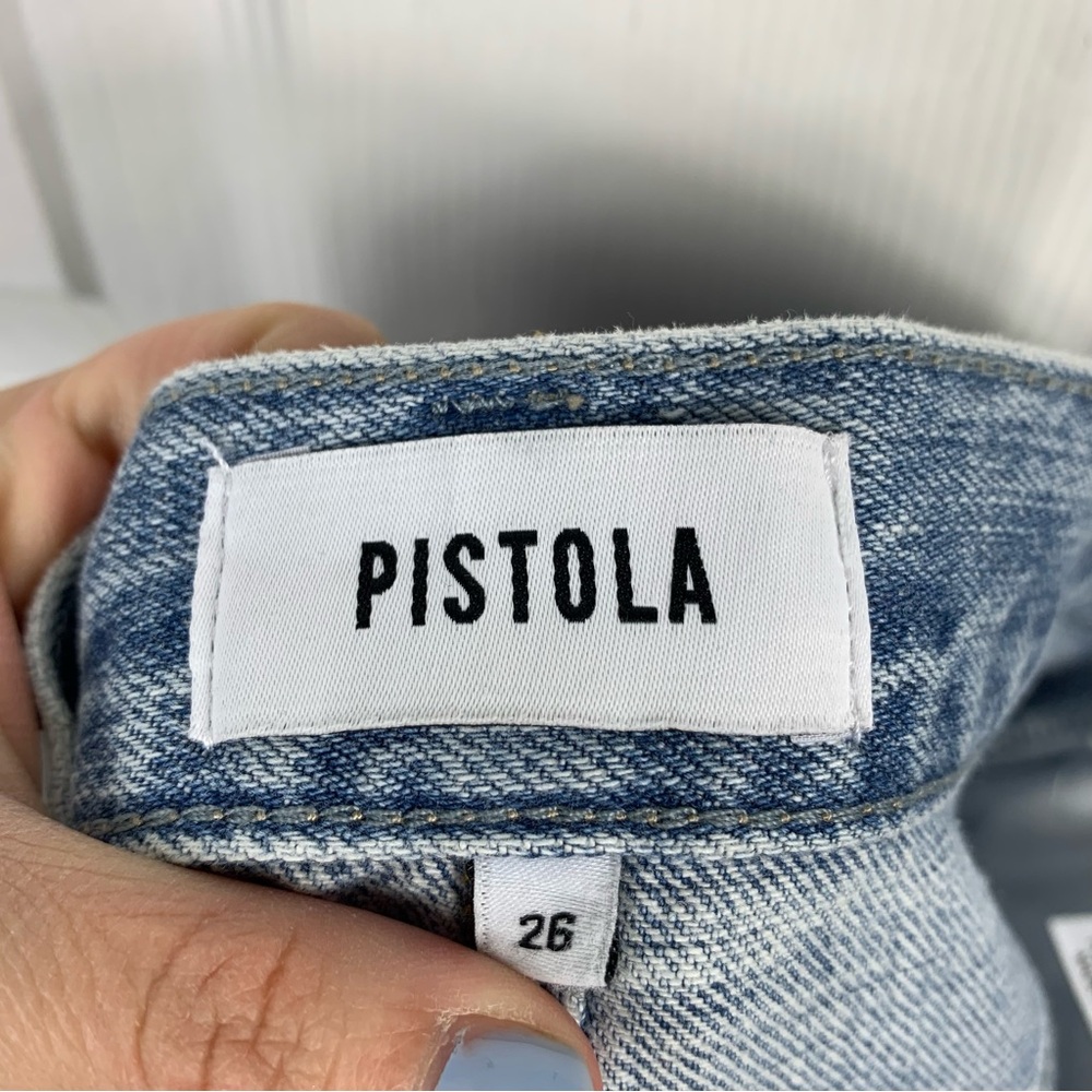 Pistola Charlie High-Rise Classic Straight Distressed Jeans Size 26 - Picture 3 of 6